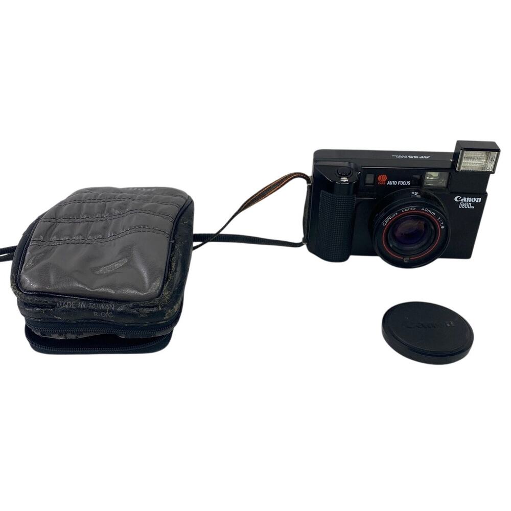 Vtg Canon AF35ML Point and Shoot 35mm Film Camera 40mm F 1.9 Auto Focus Lens